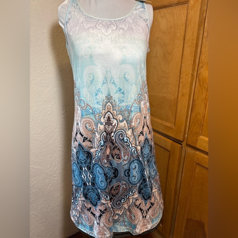 Shallwe NWT  Blue Paisley Women's Small Dress